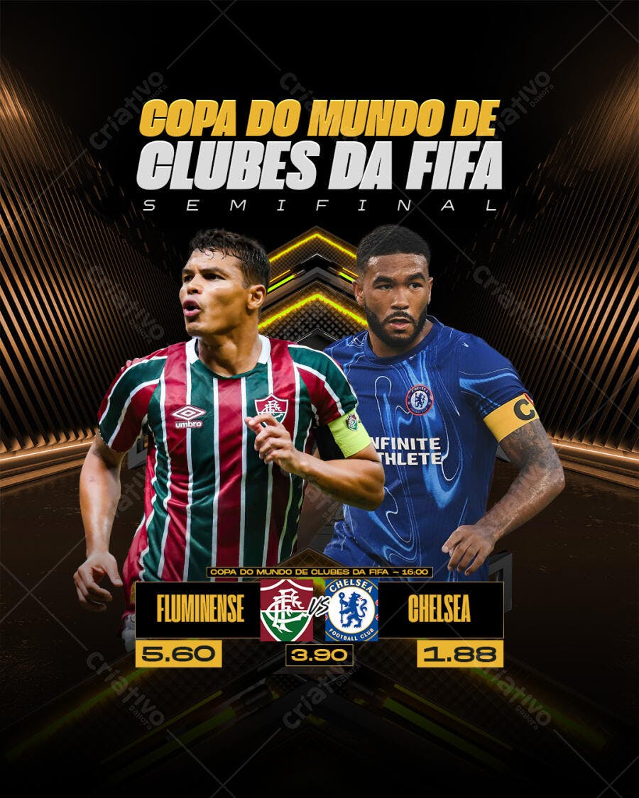 Flyer Copa do Mundo de Clubes da FIFA PSD Editável