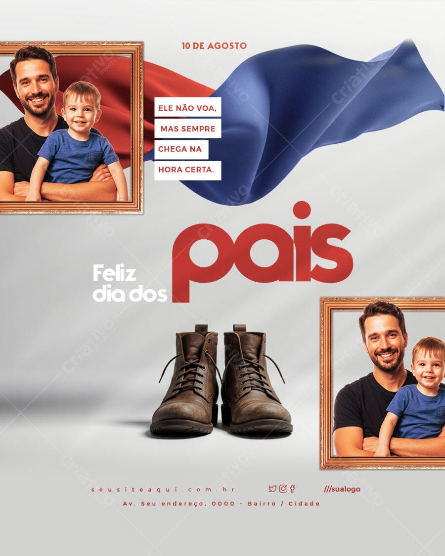 Poster Dia dos Pais PSD Editável