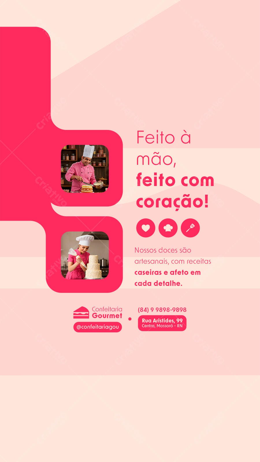 Flyer para Confeitaria PSD Editável