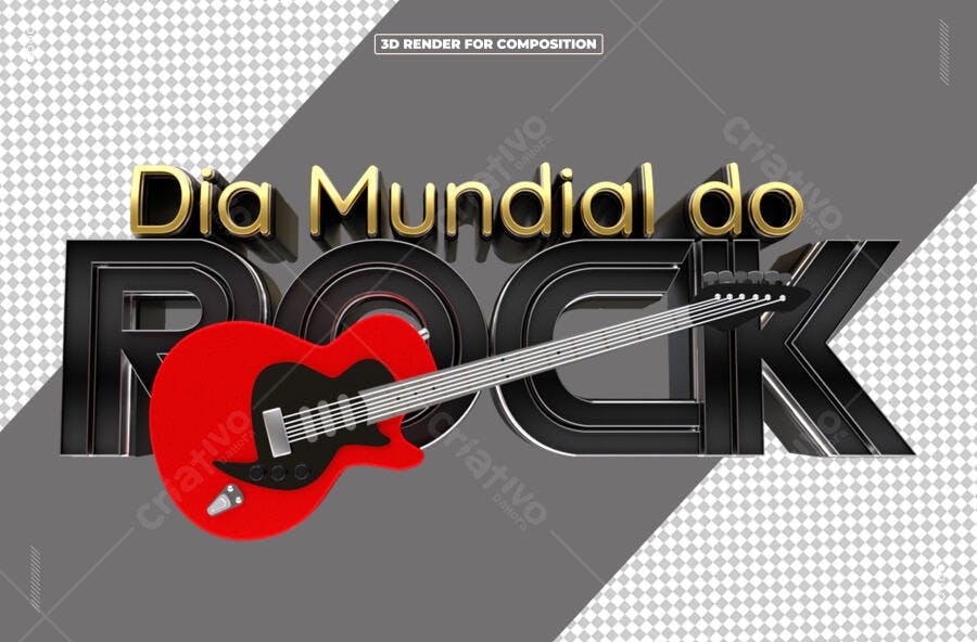 Flyer Dia Mundial do Rock PSD Editável