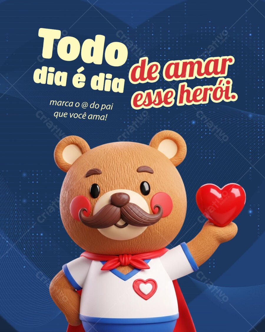 Post para o Dia dos Pais PSD Editável