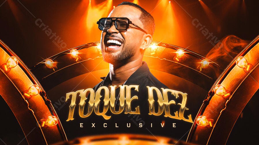 Flyer para Show Musical Toque Dez PSD Editável
