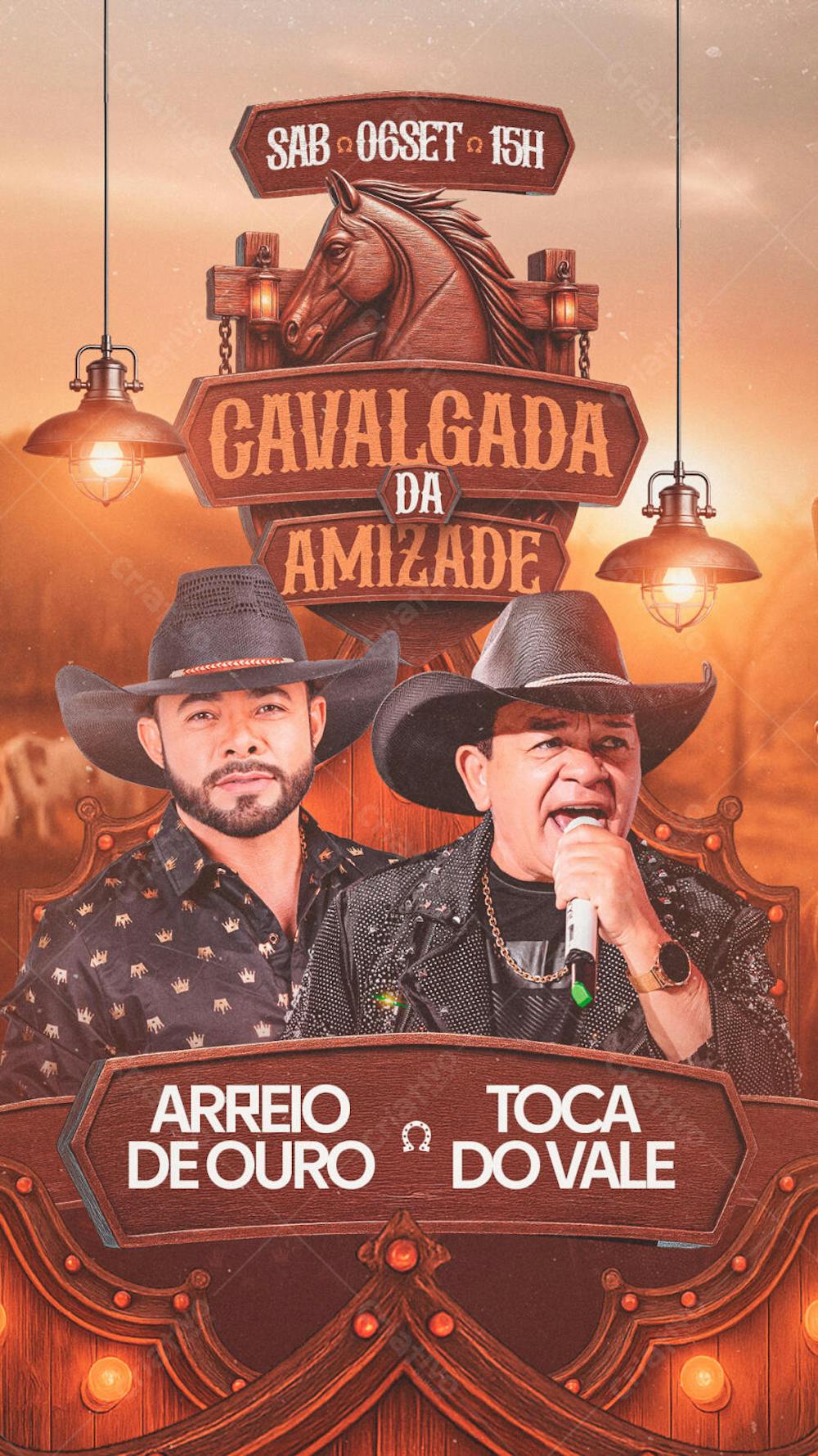 FLYER EVENTO CAVALGADA DA AMIZADE STORY PSD EDITÁVEL