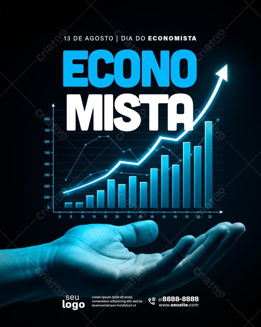 Flyer Dia do Economista 13 de Agosto PSD Editável