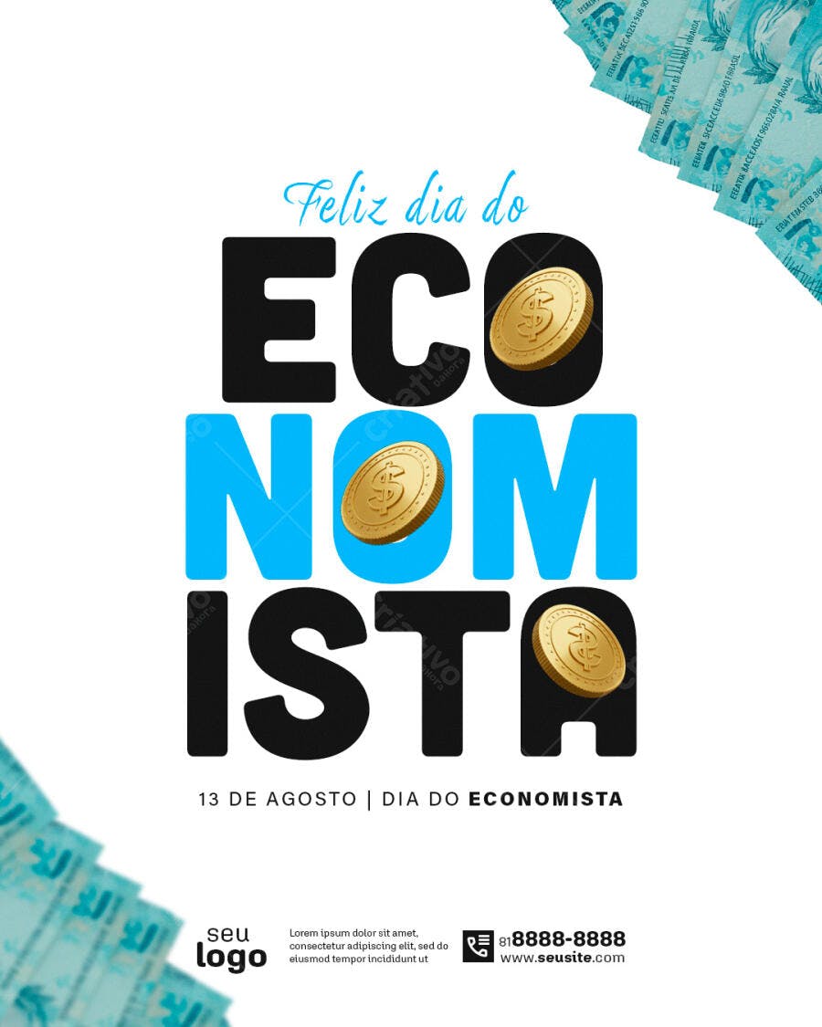 Post para Dia do Economista PSD Editável