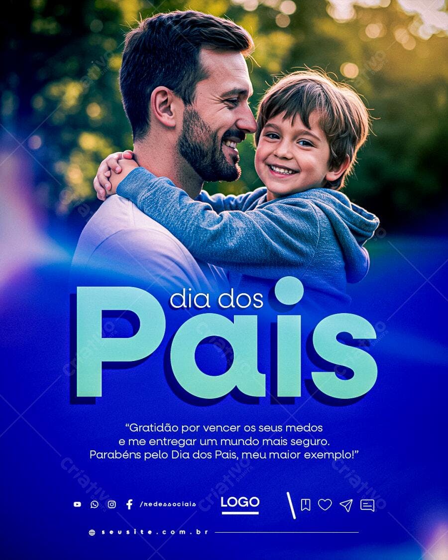 Flyer Dia dos Pais PSD Editável