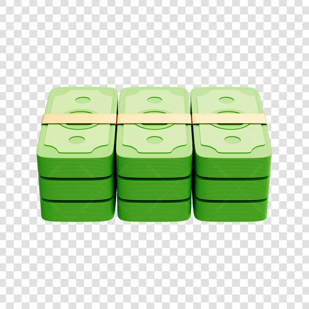 Ilustração Pilhas de Dinheiro PNG com fundo transparente