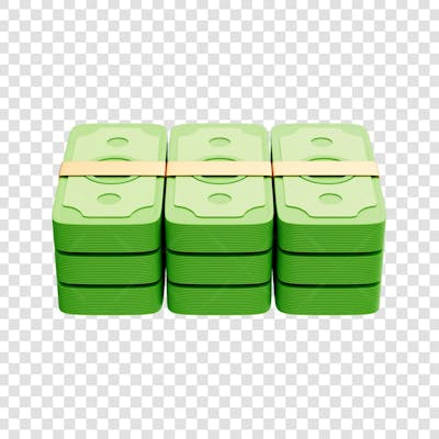 ASSET 3D - FINANÇAS - CÉDULAS DE DINHEIRO VERDE ESTILO CARTOON COM FUNDO ISOLADO (9) copiar