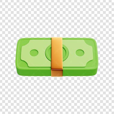 ASSET 3D - FINANÇAS - CÉDULAS DE DINHEIRO VERDE ESTILO CARTOON COM FUNDO ISOLADO (2) copiar