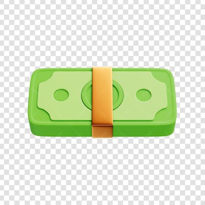 ASSET 3D - FINANÇAS - CÉDULAS DE DINHEIRO VERDE ESTILO CARTOON COM FUNDO ISOLADO (2) copiar