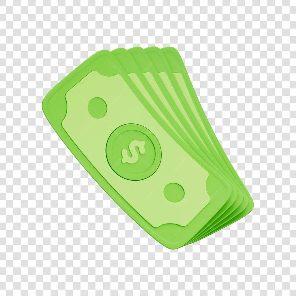 ASSET 3D - FINANÇAS - CÉDULAS DE DINHEIRO VERDE ESTILO CARTOON COM FUNDO ISOLADO (20) copiar