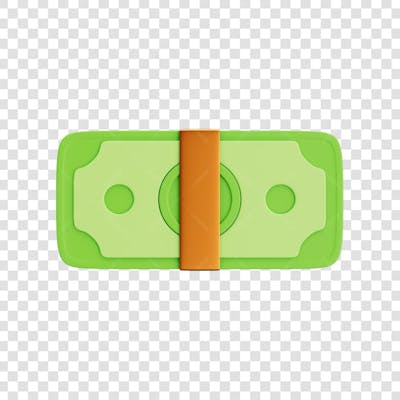 ASSET 3D - FINANÇAS - CÉDULAS DE DINHEIRO VERDE ESTILO CARTOON COM FUNDO ISOLADO (1) copiar