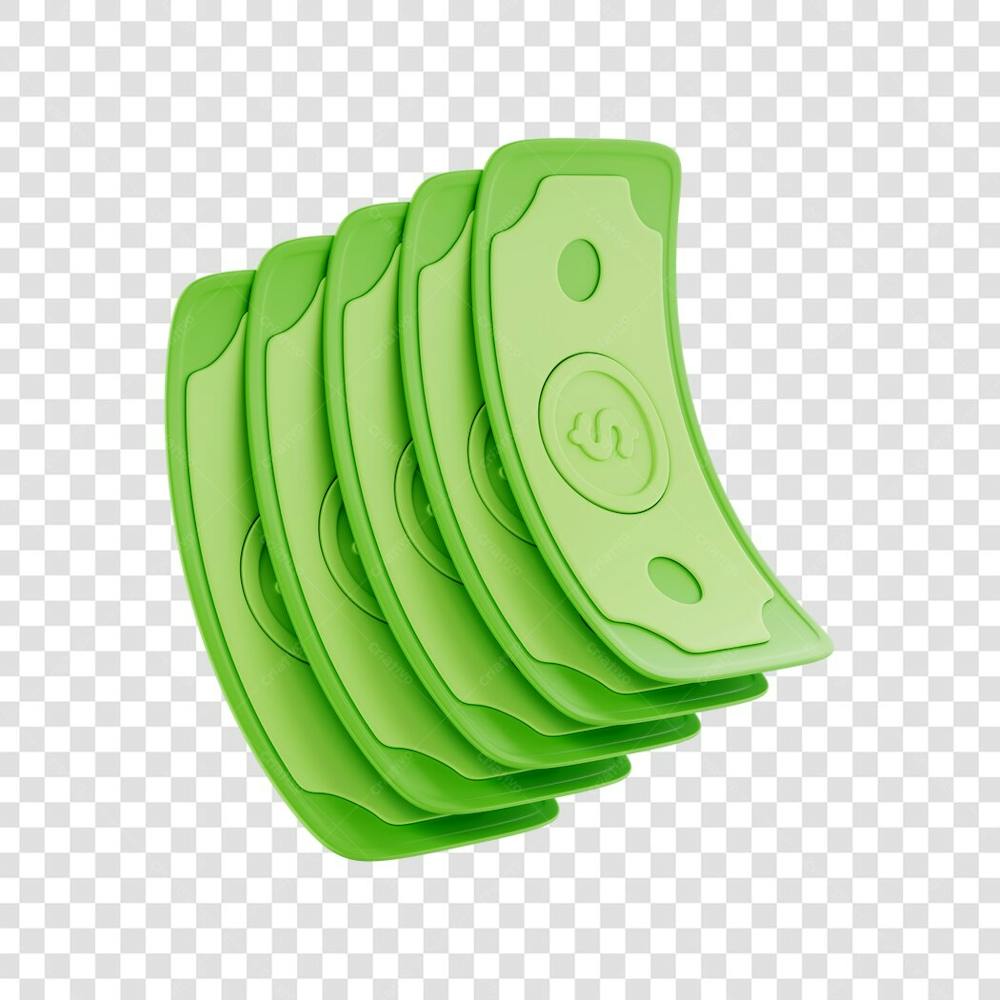 ASSET 3D - FINANÇAS - CÉDULAS DE DINHEIRO VERDE ESTILO CARTOON COM FUNDO ISOLADO (12) copiar