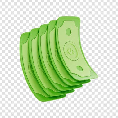 ASSET 3D - FINANÇAS - CÉDULAS DE DINHEIRO VERDE ESTILO CARTOON COM FUNDO ISOLADO (12) copiar