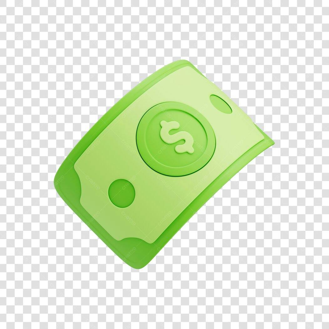 Icone Nota Dolar PNG com fundo transparente