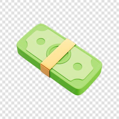 ASSET 3D - FINANÇAS - CÉDULAS DE DINHEIRO VERDE ESTILO CARTOON COM FUNDO ISOLADO (3) copiar