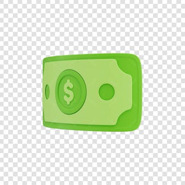 ASSET 3D - FINANÇAS - CÉDULAS DE DINHEIRO VERDE ESTILO CARTOON COM FUNDO ISOLADO (6) copiar