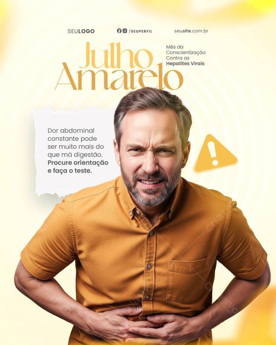 Post para Julho Amarelo PSD Editável