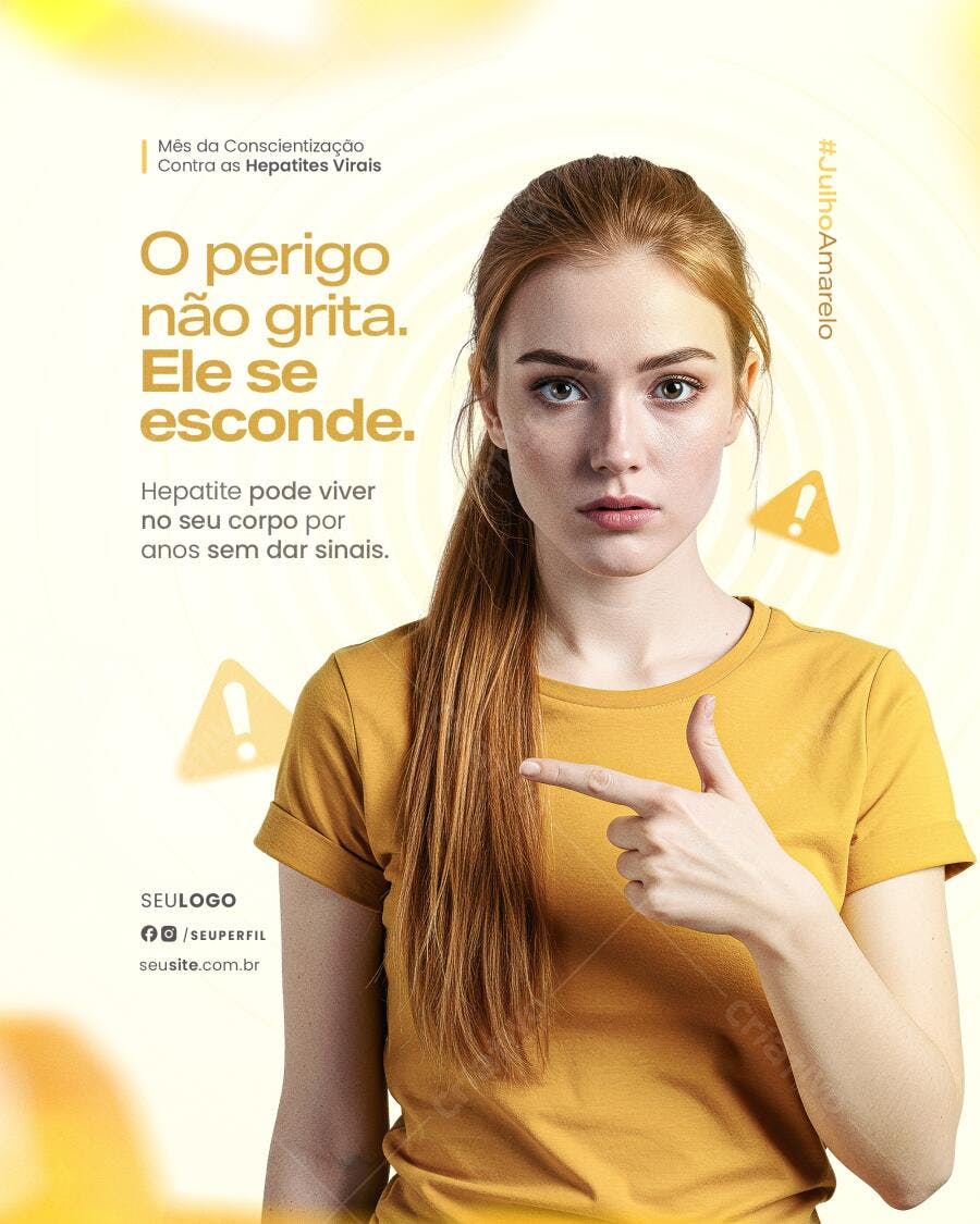 Post para Campanha Julho Amarelo PSD Editável