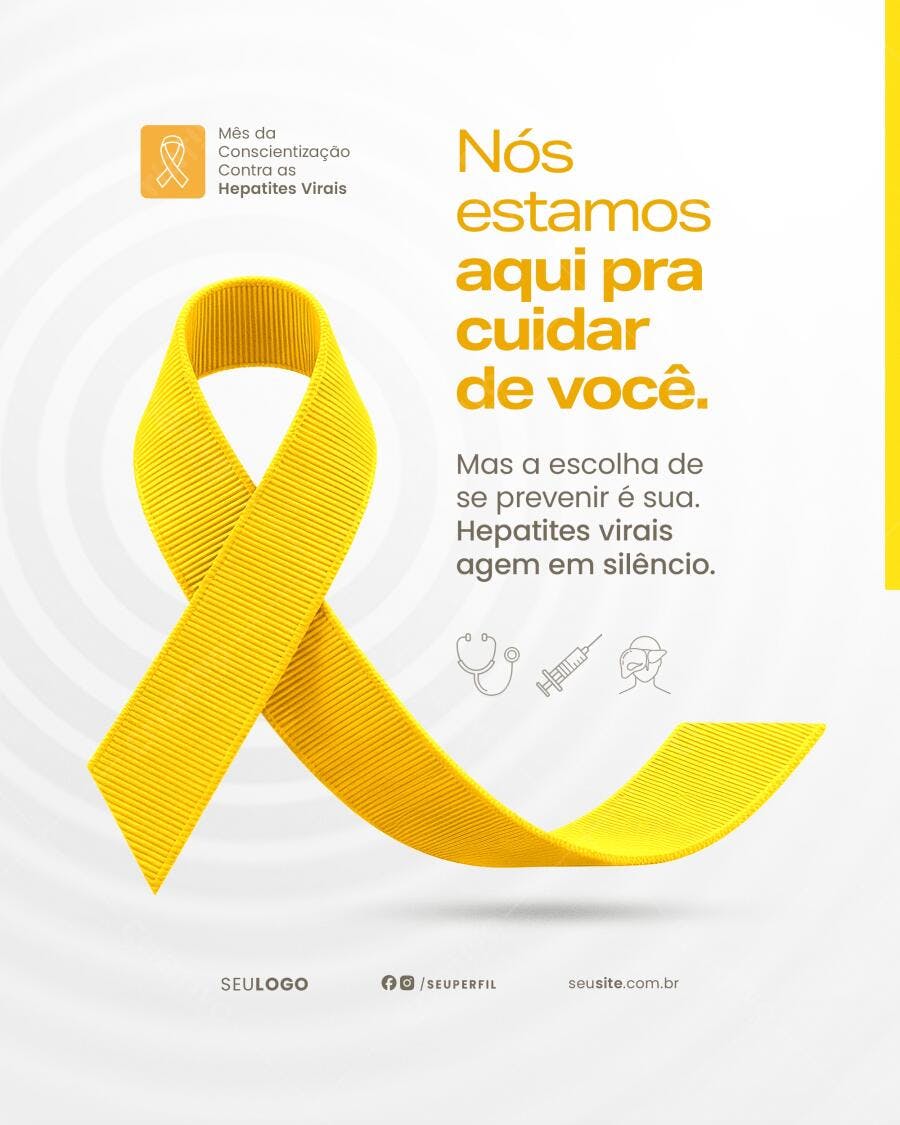 Post para o Julho Amarelo PSD Editável
