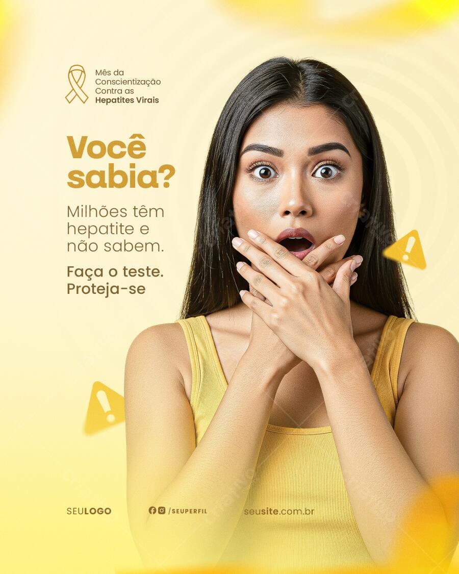 Post para Conscientização Hepatite Viral PSD Editável