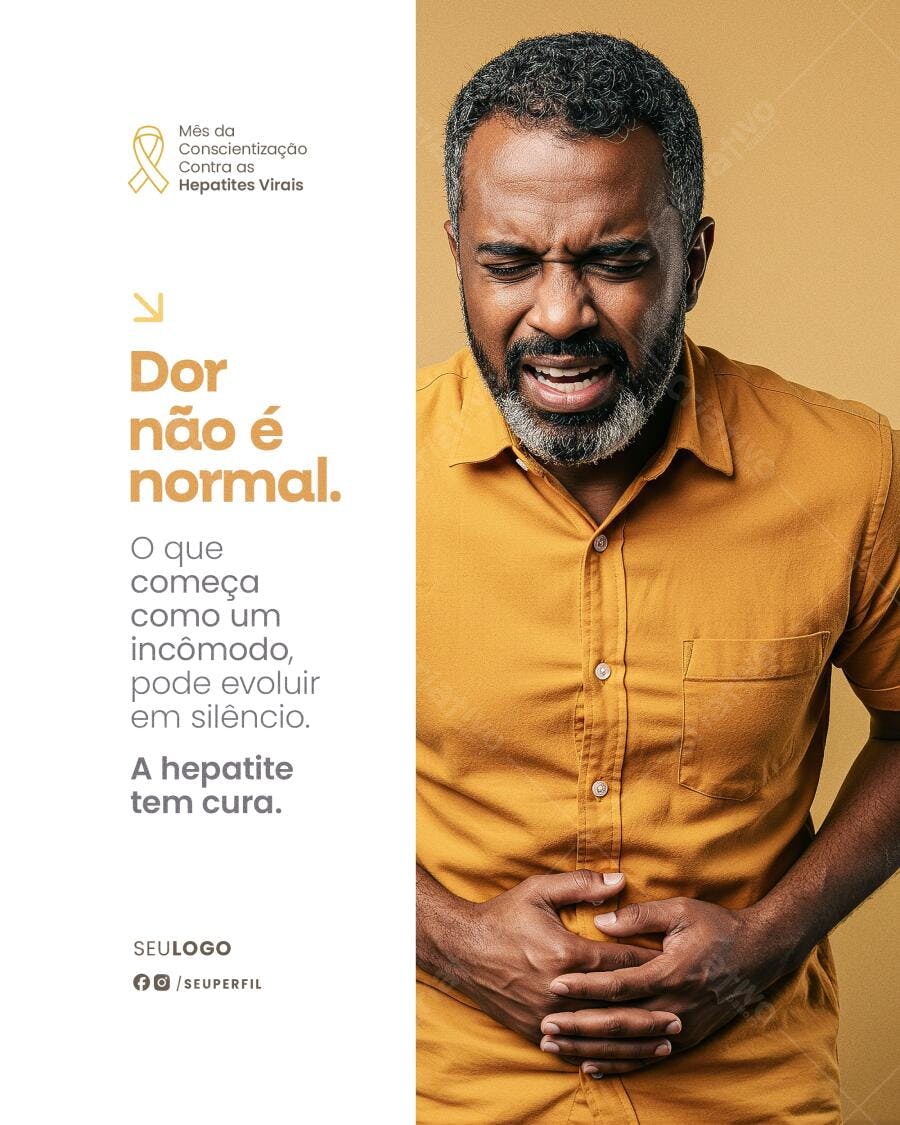 Post para Conscientização Hepatite PSD Editável