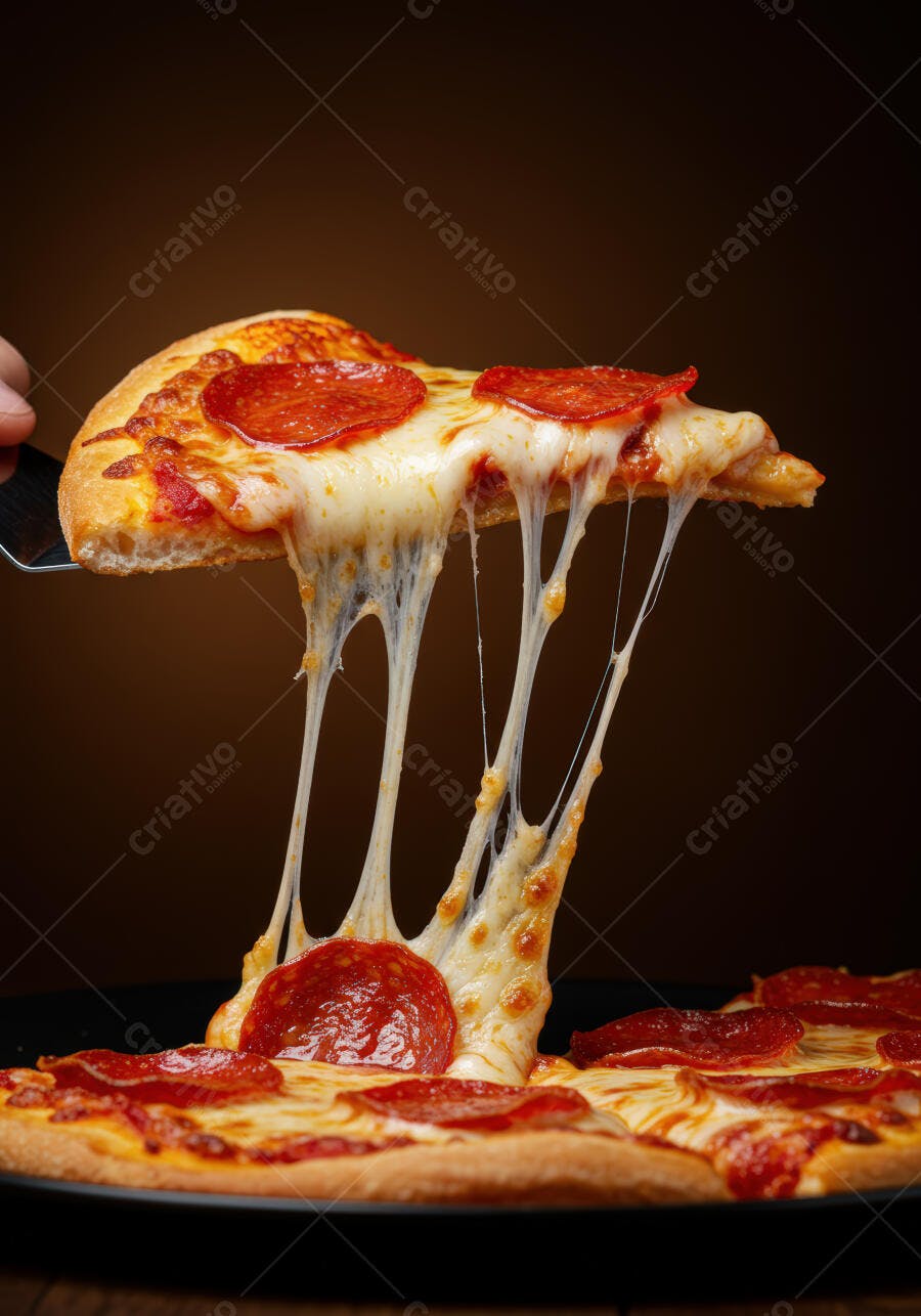 Pizza Pepperoni com Queijo Derretido
