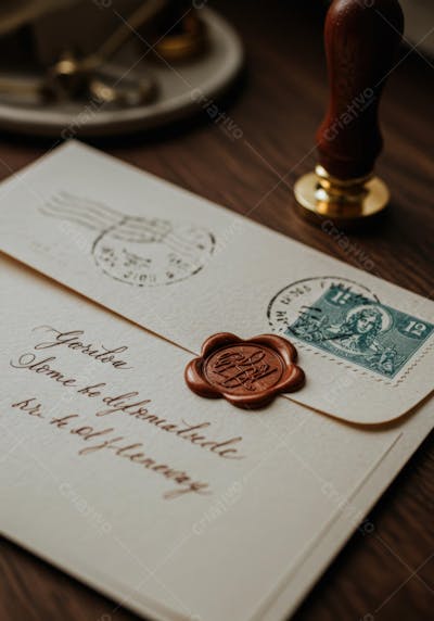 Carta com selo e lacre de cera (2)