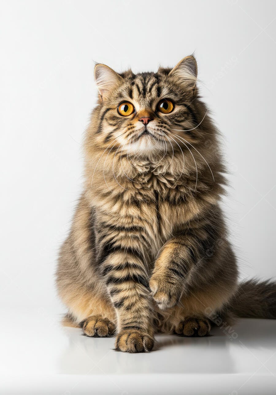 Gato Persa marrom com olhos amarelos