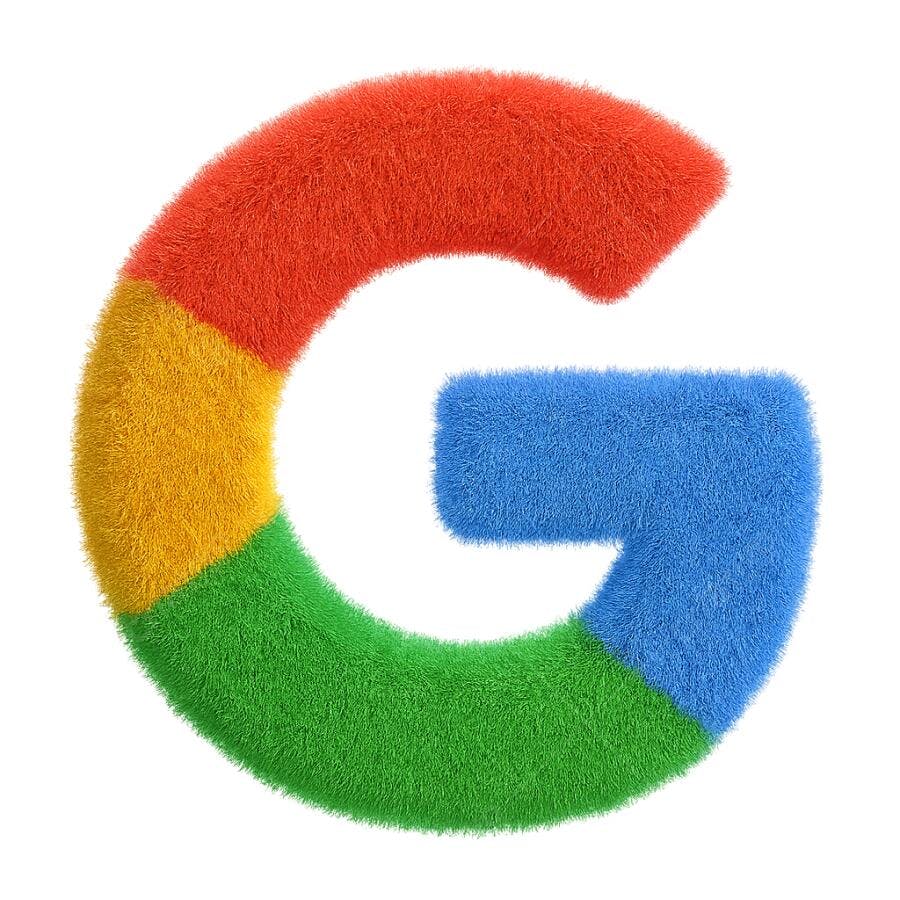 Logo Google Pelúcia PNG com fundo transparente