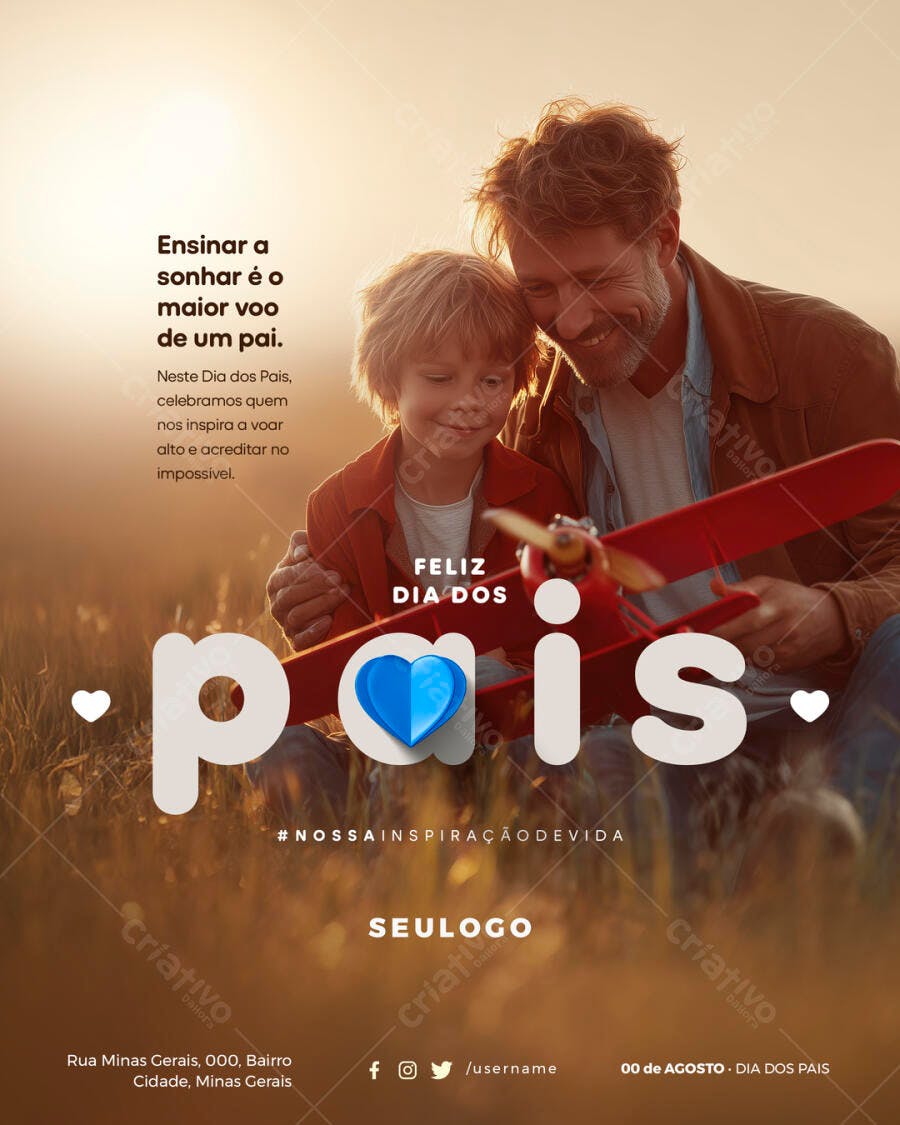 Flyer para o Dia dos Pais PSD Editável