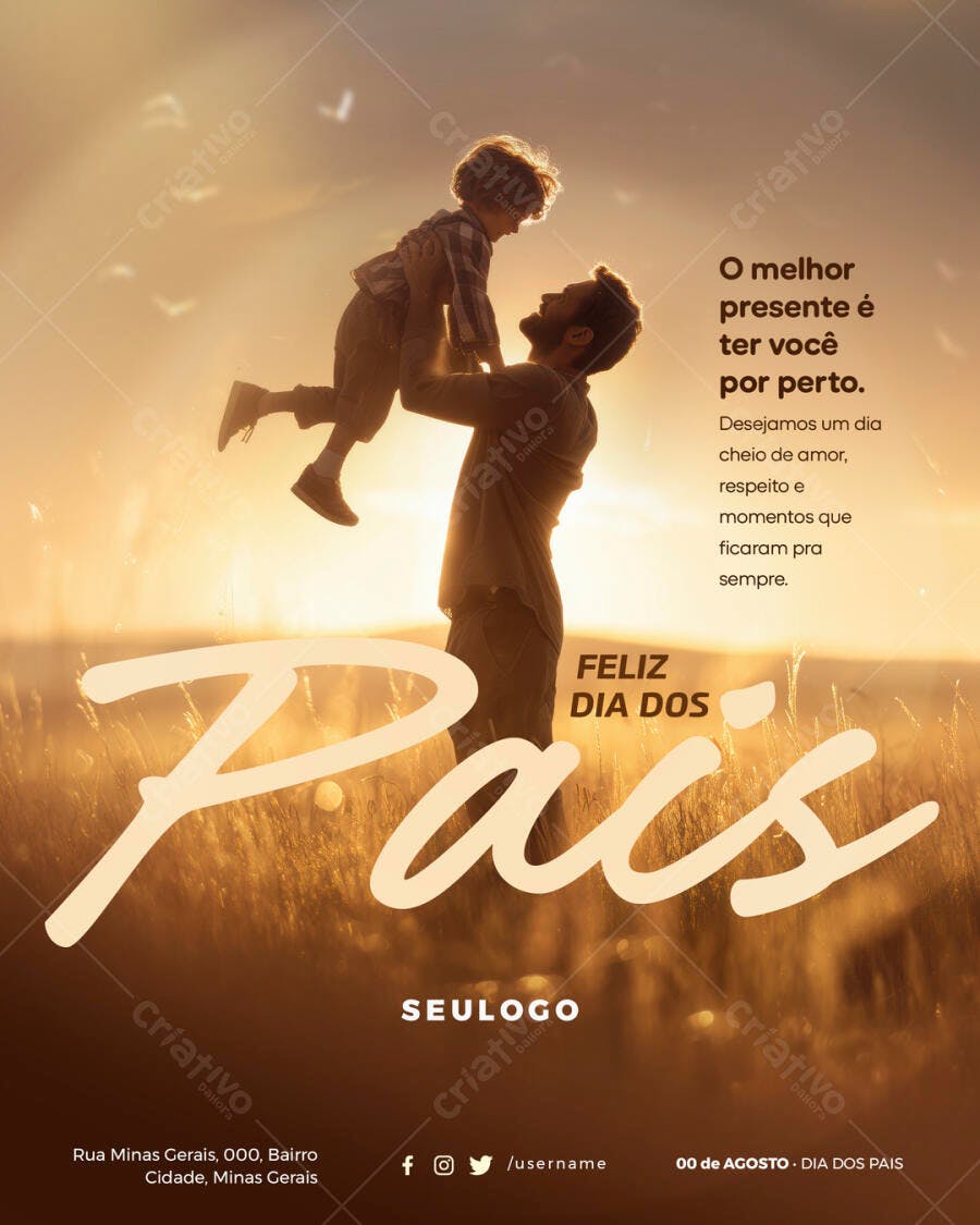 Flyer Dia dos Pais PSD Editável
