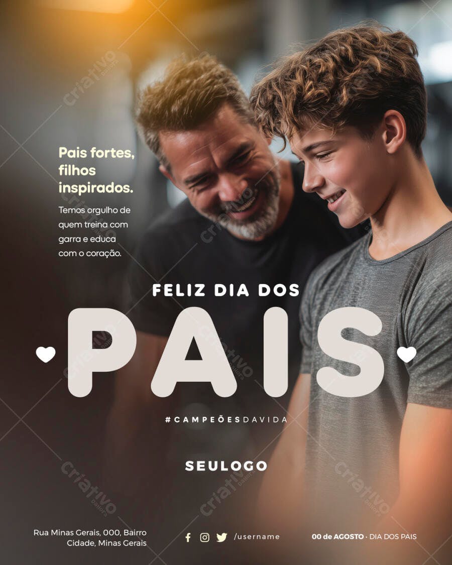 Postagem Dia dos Pais PSD Editável