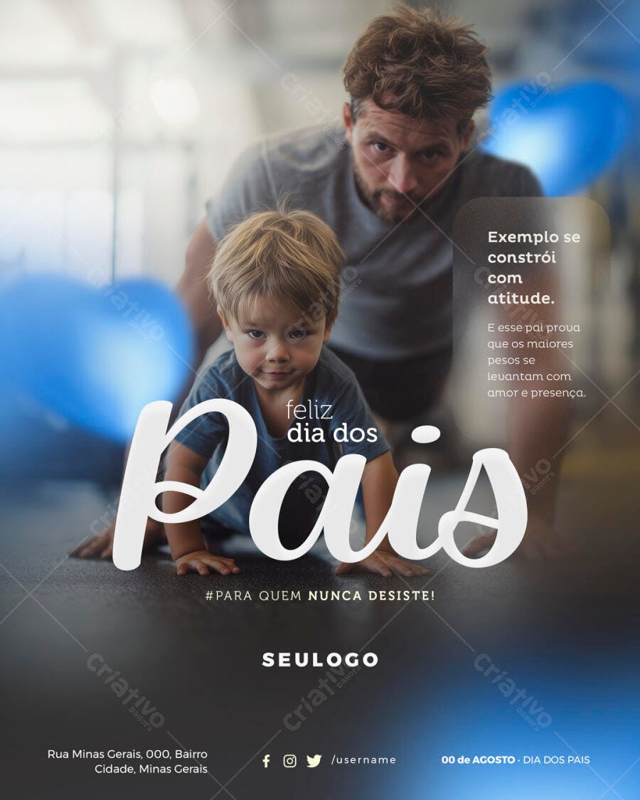 Flyer Dia dos Pais PSD Editável