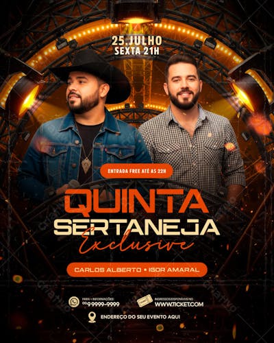 FLYER PARA EVENTO SHOW ARTISTA SERTANEJO PSD EDITAVEL FEED (2)