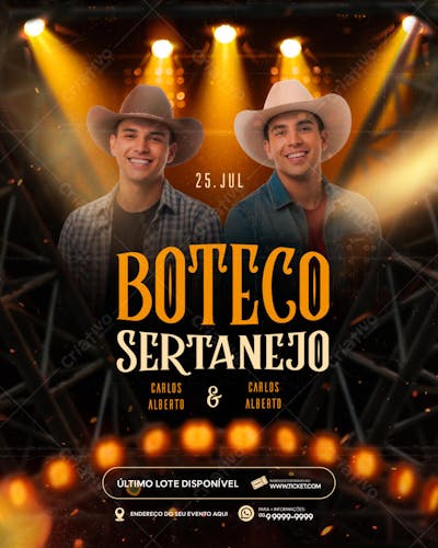 FLYER PARA EVENTO SHOW ARTISTA SERTANEJO PSD EDITAVEL FEED (4)