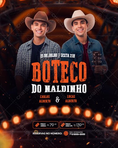 FLYER PARA EVENTO SHOW ARTISTA SERTANEJO PSD EDITAVEL FEED (7)