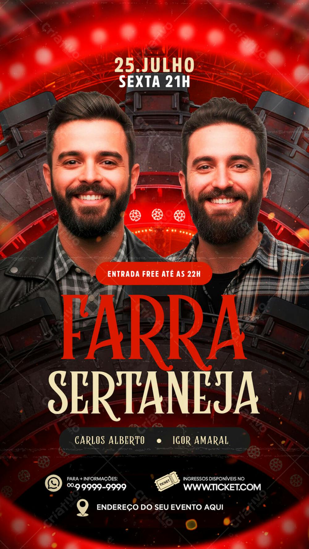 FLYER PARA EVENTO SHOW ARTISTA SERTANEJO PSD EDITAVEL STORY (1)