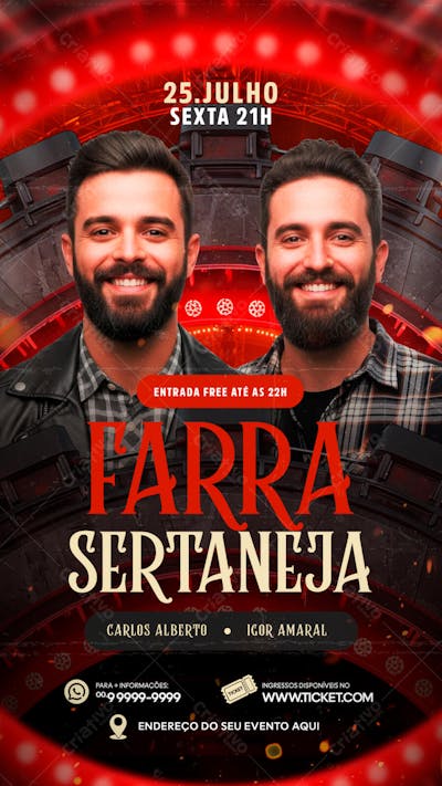 FLYER PARA EVENTO SHOW ARTISTA SERTANEJO PSD EDITAVEL STORY (1)