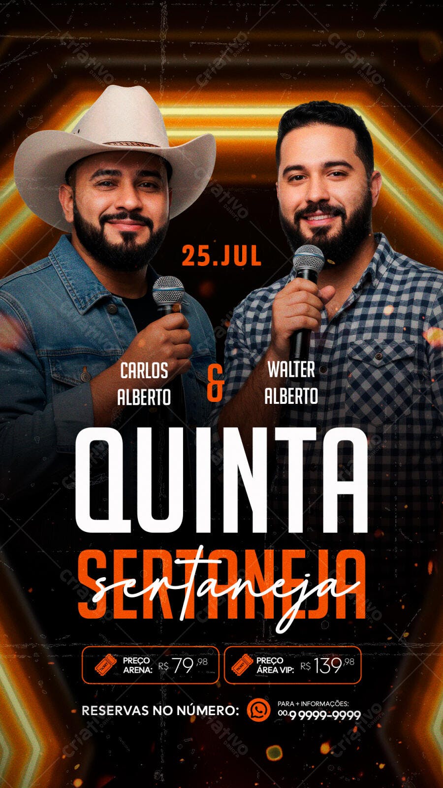 Flyer Festa Sertaneja 25 de Julho PSD Editável