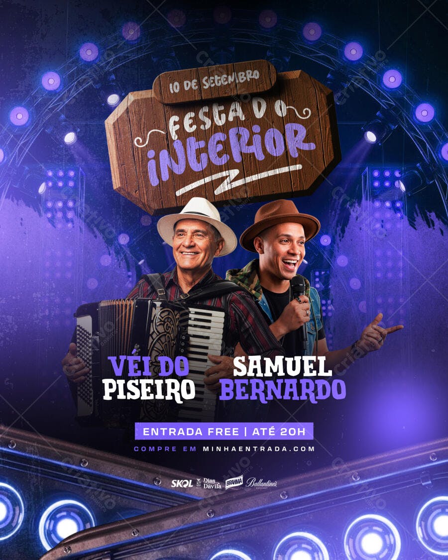 Flyer Festa do Interior 10 de Setembro PSD Editável