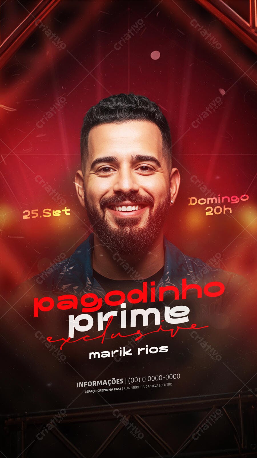 Flyer Pagode Prime Exclusivo 25 Set PSD Editável