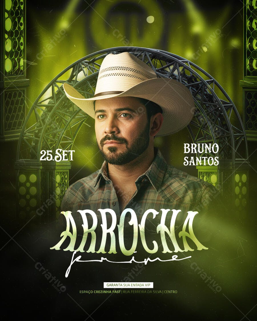 Flyer para Show de Arrocha PSD Editável