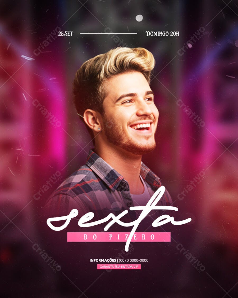 Flyer para Festa na Pizzaria PSD Editável