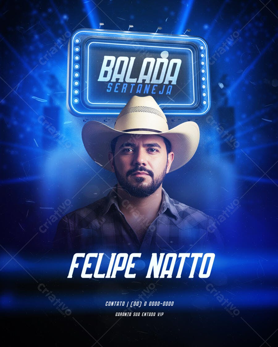 Flyer para Festa Sertaneja PSD Editável