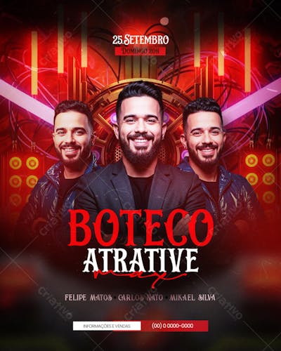 Flyer Eventos Artistas Shows Festa - Social Media PSD Editável (32)