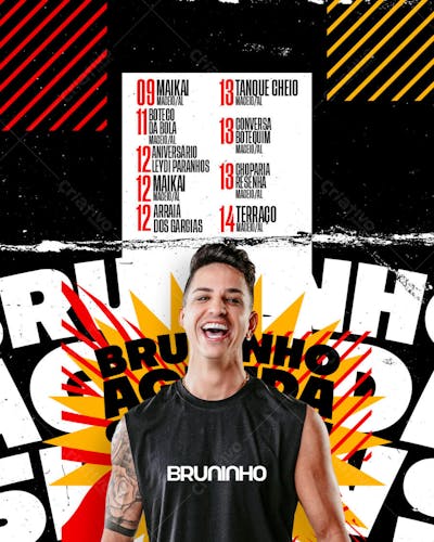 Agenda de Shows - Bruninho