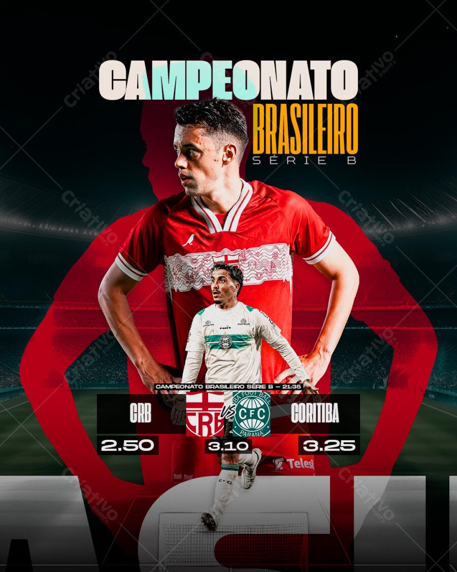 Flyer Campeonato Brasileiro Série B PSD Editável