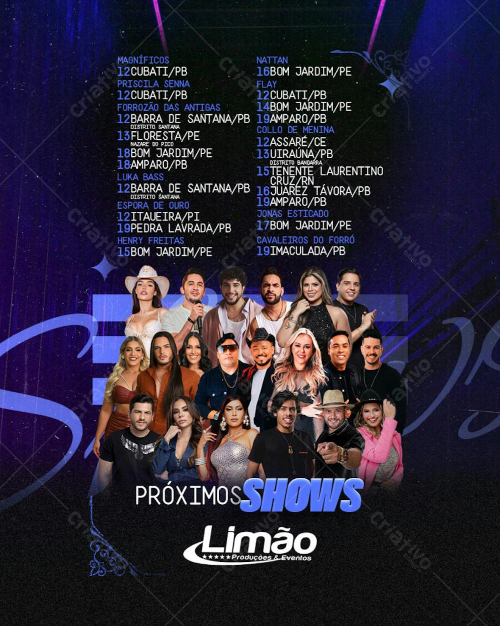 Próximos Shows - Artistas