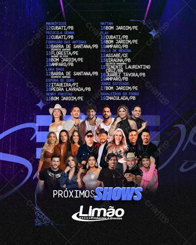 Próximos Shows - Artistas